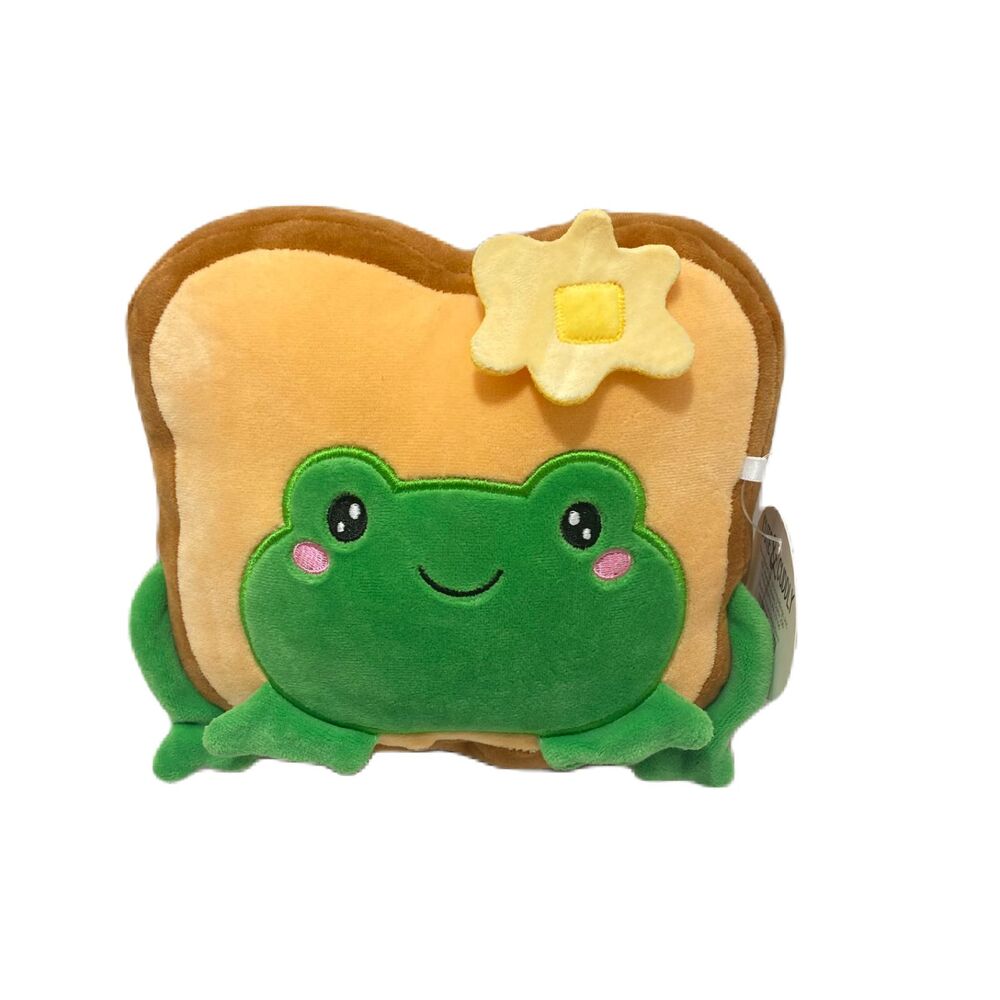 Cute & Cuddly Plush Frog Toast Stuffed Toy Multicolor 8 X 4 X 6 Inch